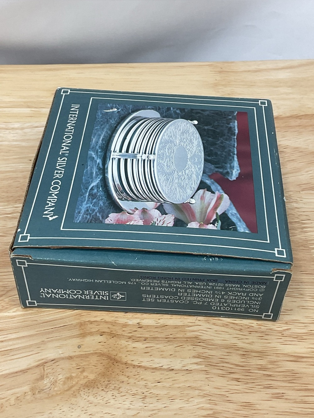 International Silver Company Coaster Set Including Holder